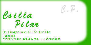 csilla pilar business card
